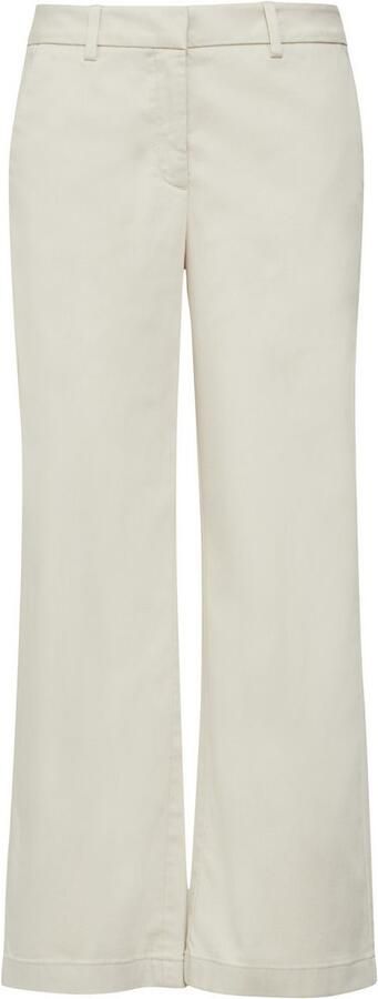 Comma Stoffen broek Zomerbroek met uitlopende pijpen en stretch - Foto 2