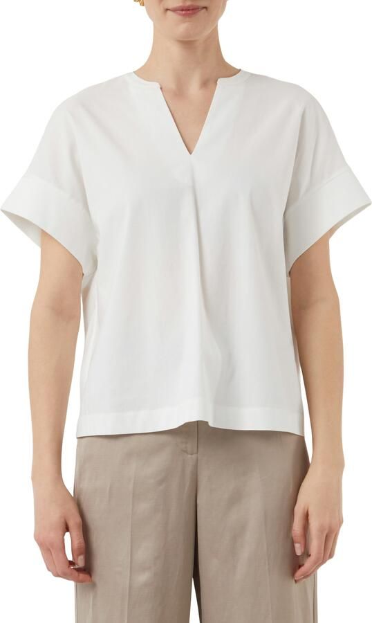 Comma T-shirt met ingesneden ronde hals - Foto 4