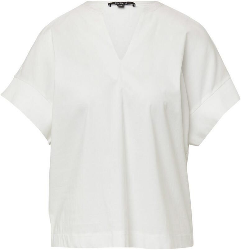 Comma T-shirt met ingesneden ronde hals