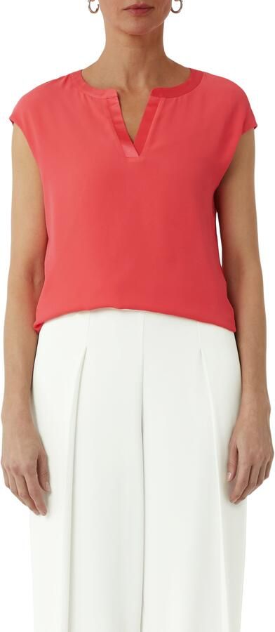 Comma Blouseshirt van viscosemix met tuniekkraag - Foto 4