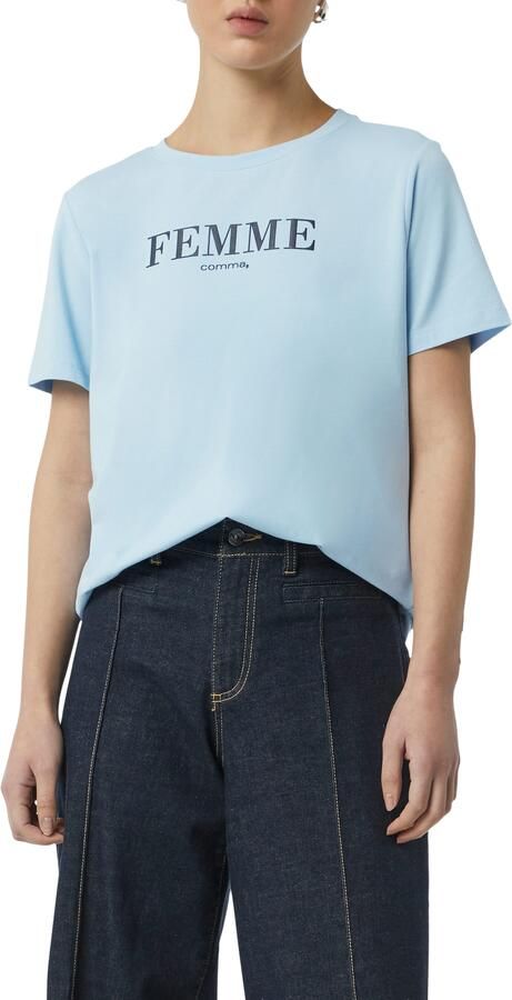 Comma T-shirt met statement-print - Foto 4