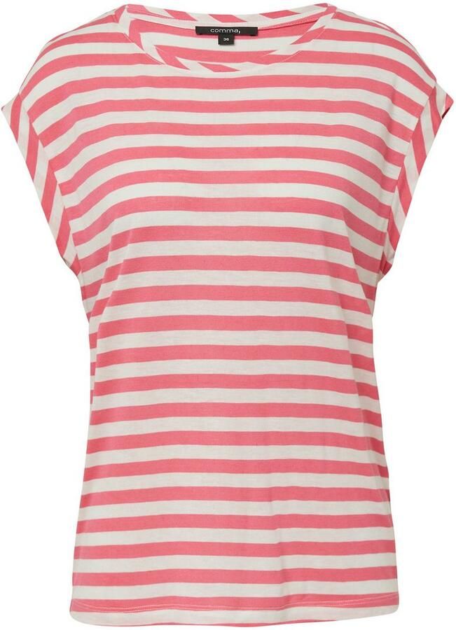 Comma T-shirt met streepmotief