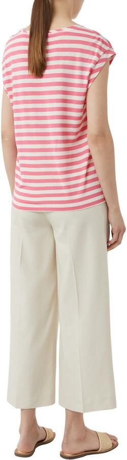 Comma T-shirt met streepmotief - Foto 3