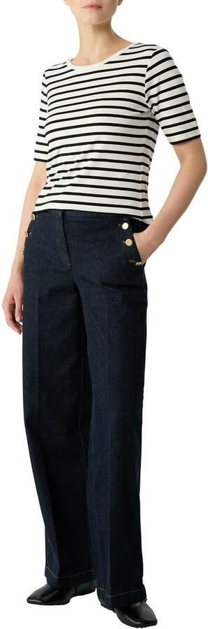 Comma T-shirt met streepmotief - Foto 3