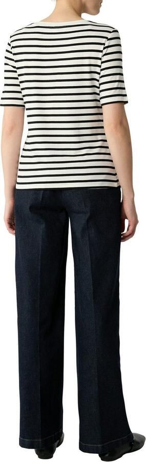 Comma T-shirt met streepmotief - Foto 4