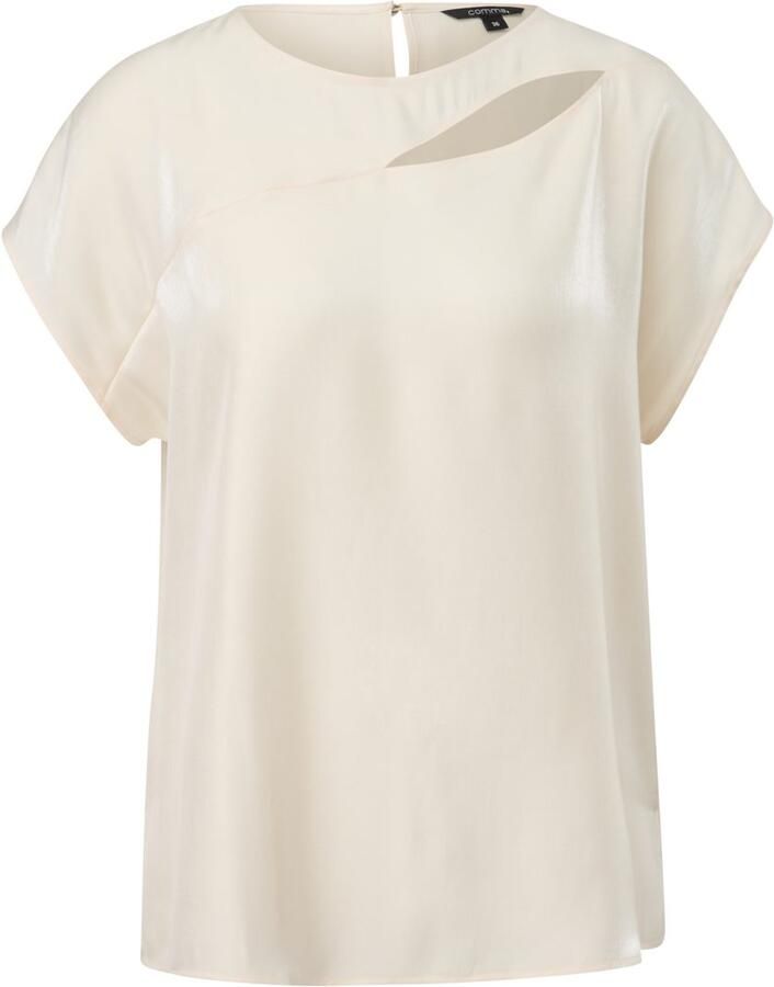 Comma T-shirt met uitsnijding aan de voorkant - Foto 2