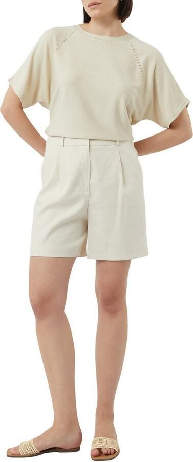 Comma Trui met korte mouwen met gaatjespatroon-details en ronde hals - Foto 3