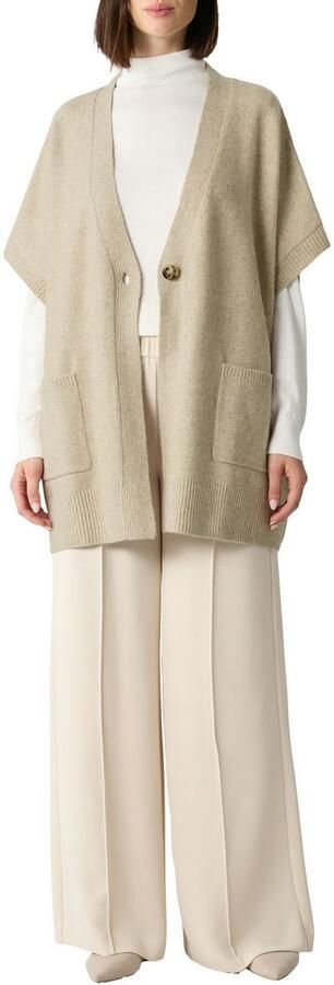 Comma Vest in poncho-stijl met 1-knoopsluiting - Foto 2