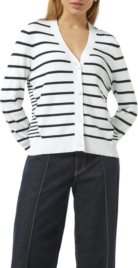 Comma Vest met v-hals en gestreepte look - Foto 4