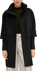 Comma Single-Breasted Coats Zwart