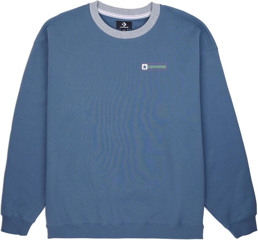 Converse Sweater BOX STAR RINGER CREW LAKESIDE BLUE (1-delig)