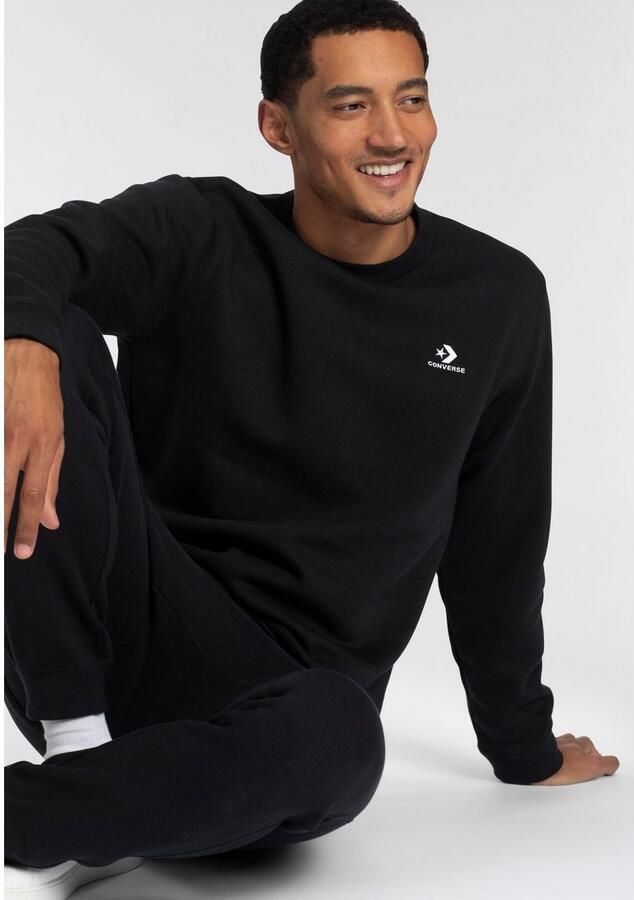 Converse Sweatshirt GO-TO EMBROIDERED STAR CHEVRON BRUSHED BACK FLEECE CREW SWEATSHIRT