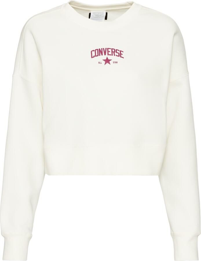 Converse Crew Neck Sweatshirt White Dames - Foto 2