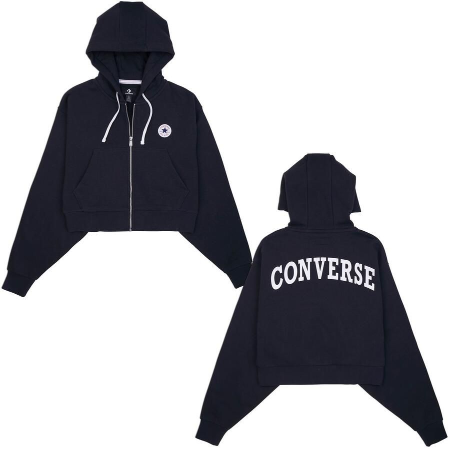 Converse Retro Chuck Taylor Full Zip Hoodie Black- Dames Black - Foto 1