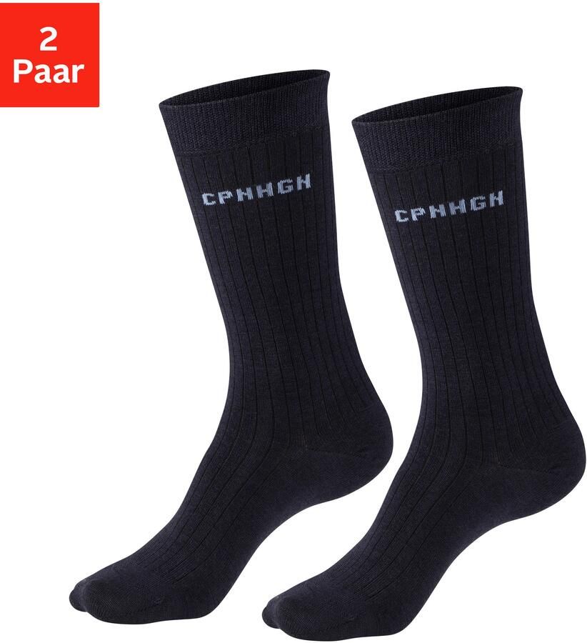 Copenhagen Studios Basic sokken geribbeld met verwar de wol (set 2 paar) - Foto 6