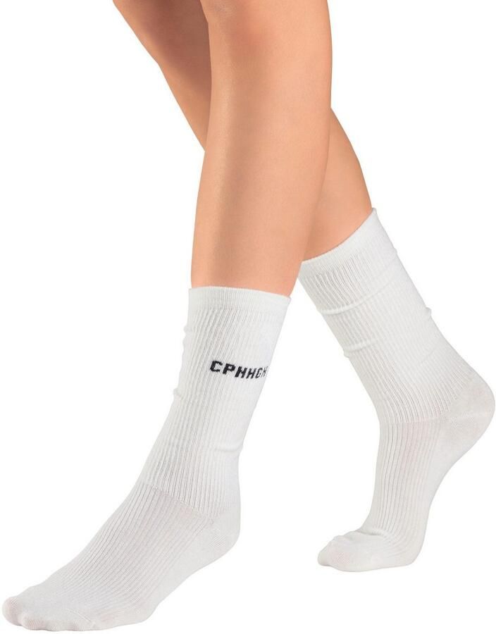 Copenhagen Studios Basic sokken met ribstructuur en borduursel (set 3 paar)