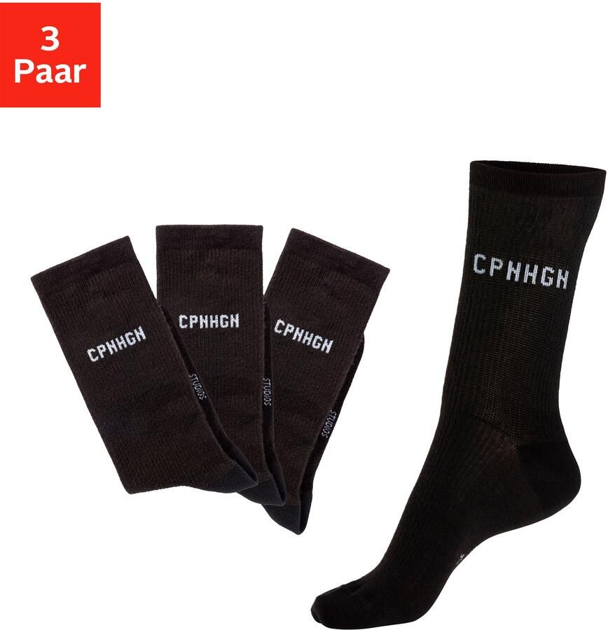 Copenhagen Studios Basic sokken met ribstructuur en borduursel (set 3 paar) - Foto 8