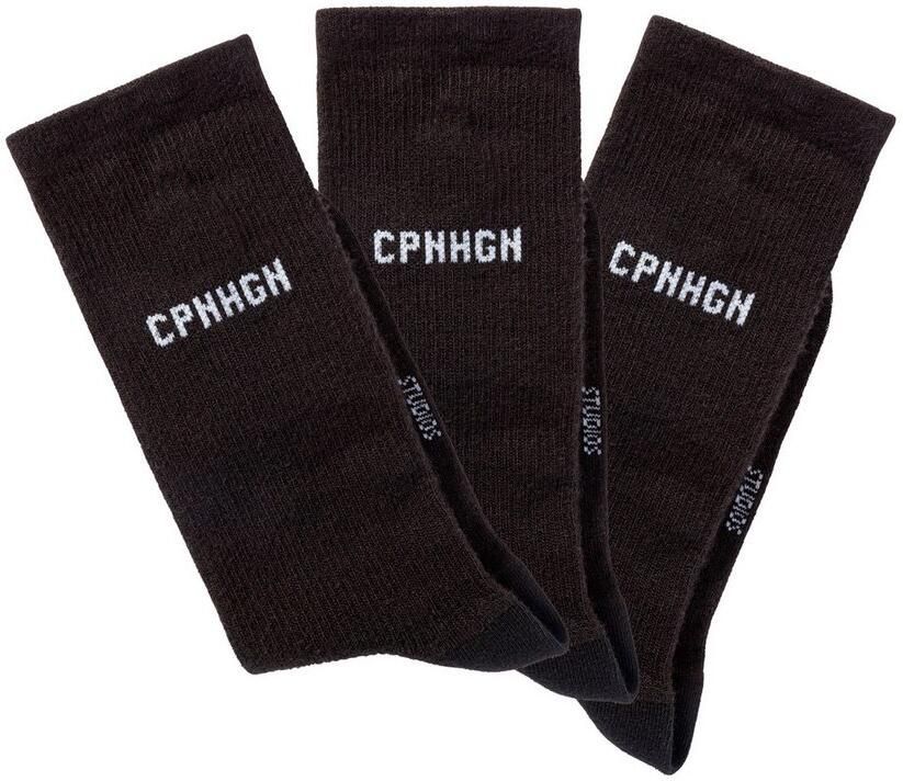 Copenhagen Studios Basic sokken met ribstructuur en borduursel (set 3 paar) - Foto 2