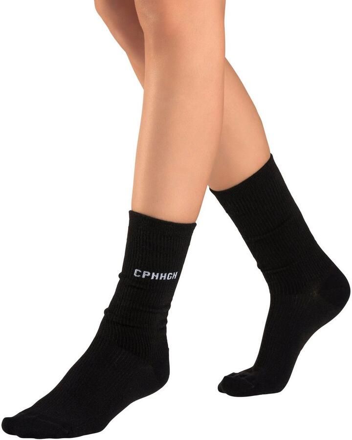 Copenhagen Studios Basic sokken met ribstructuur en borduursel (set 3 paar)