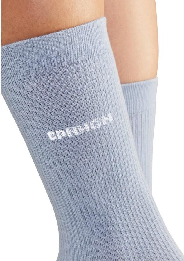 Copenhagen Studios Basic sokken met ribstructuur en borduursel (set 3 paar) - Foto 5