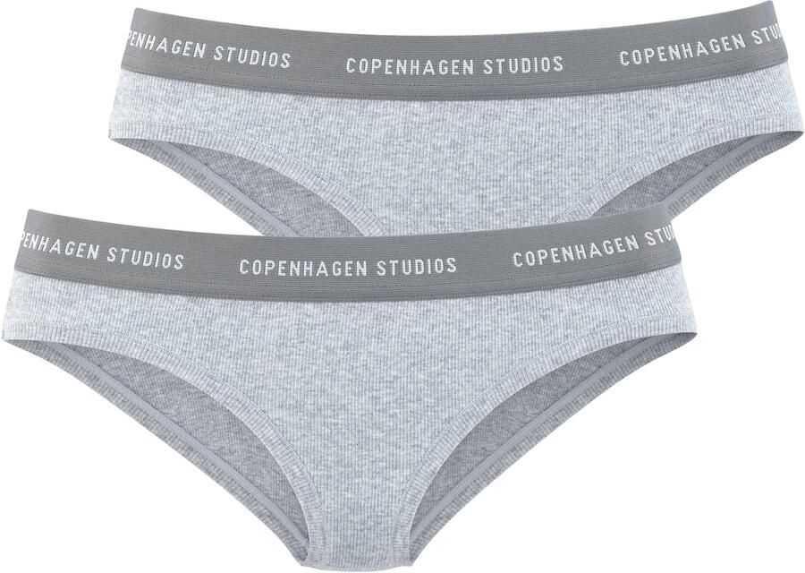 Copenhagen Studios Bikinibroekje Met zachte logoband van geribde bio-katoenkwaliteit (Set van 2) - Foto 5