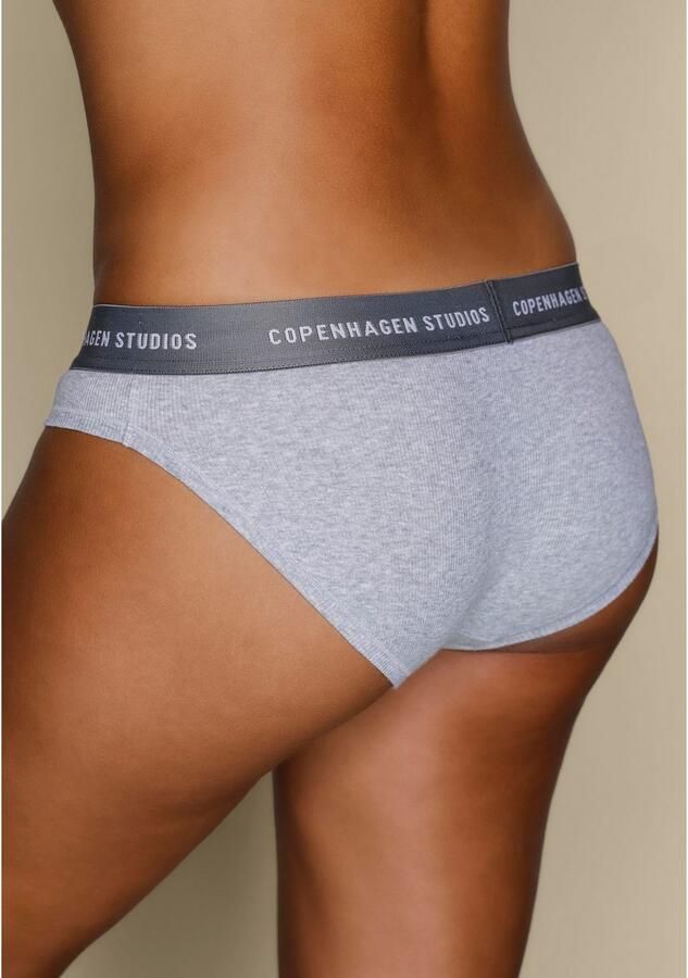 Copenhagen Studios Bikinibroekje Met zachte logoband van geribde bio-katoenkwaliteit (Set van 2) - Foto 3