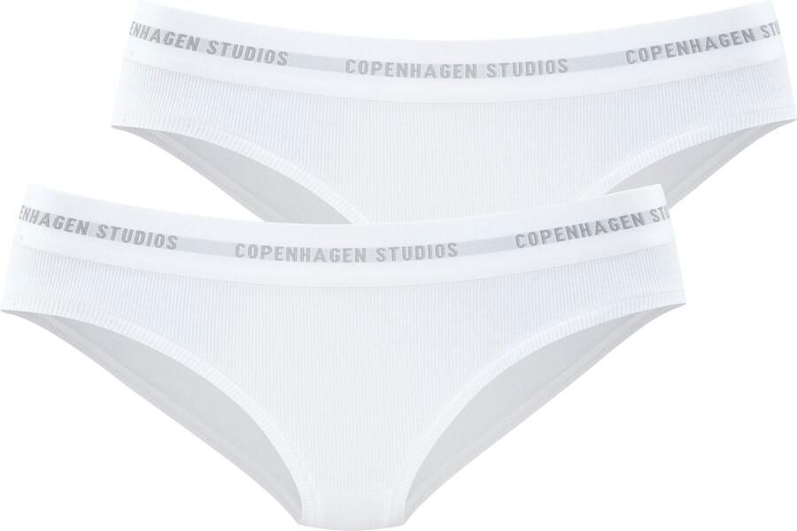 Copenhagen Studios Bikinibroekje Met zachte logoband van geribde bio-katoenkwaliteit (Set van 2) - Foto 7
