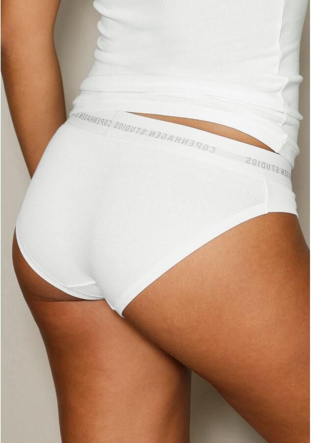 Copenhagen Studios Bikinibroekje Met zachte logoband van geribde bio-katoenkwaliteit (Set van 2) - Foto 2
