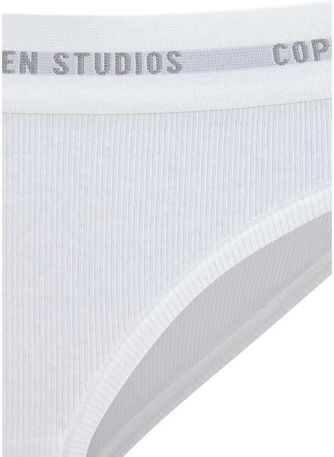 Copenhagen Studios Bikinibroekje Met zachte logoband van geribde bio-katoenkwaliteit (Set van 2)