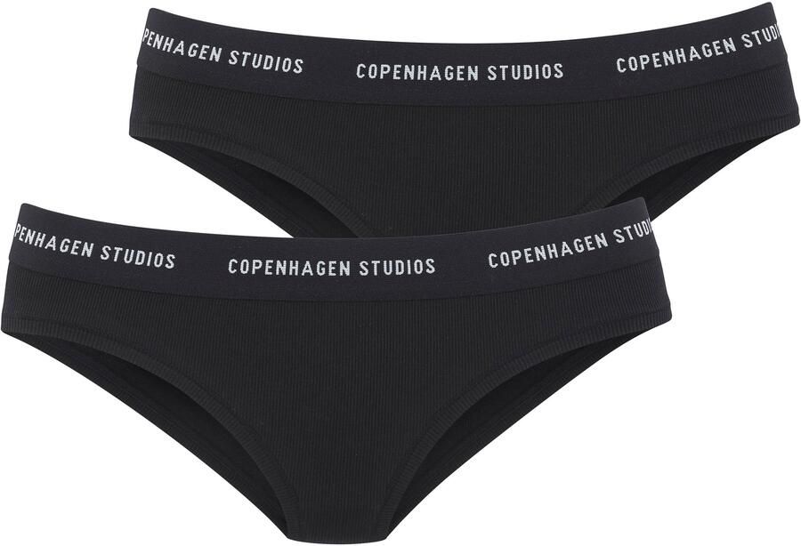 Copenhagen Studios Bikinibroekje Met zachte logoband van geribde bio-katoenkwaliteit (Set van 2) - Foto 6