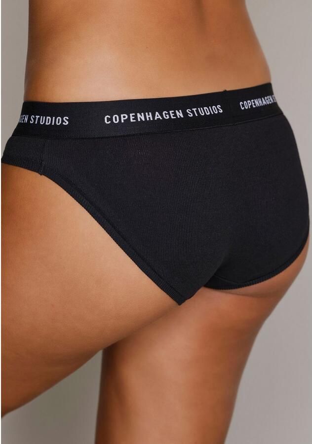 Copenhagen Studios Bikinibroekje Met zachte logoband van geribde bio-katoenkwaliteit (Set van 2) - Foto 3
