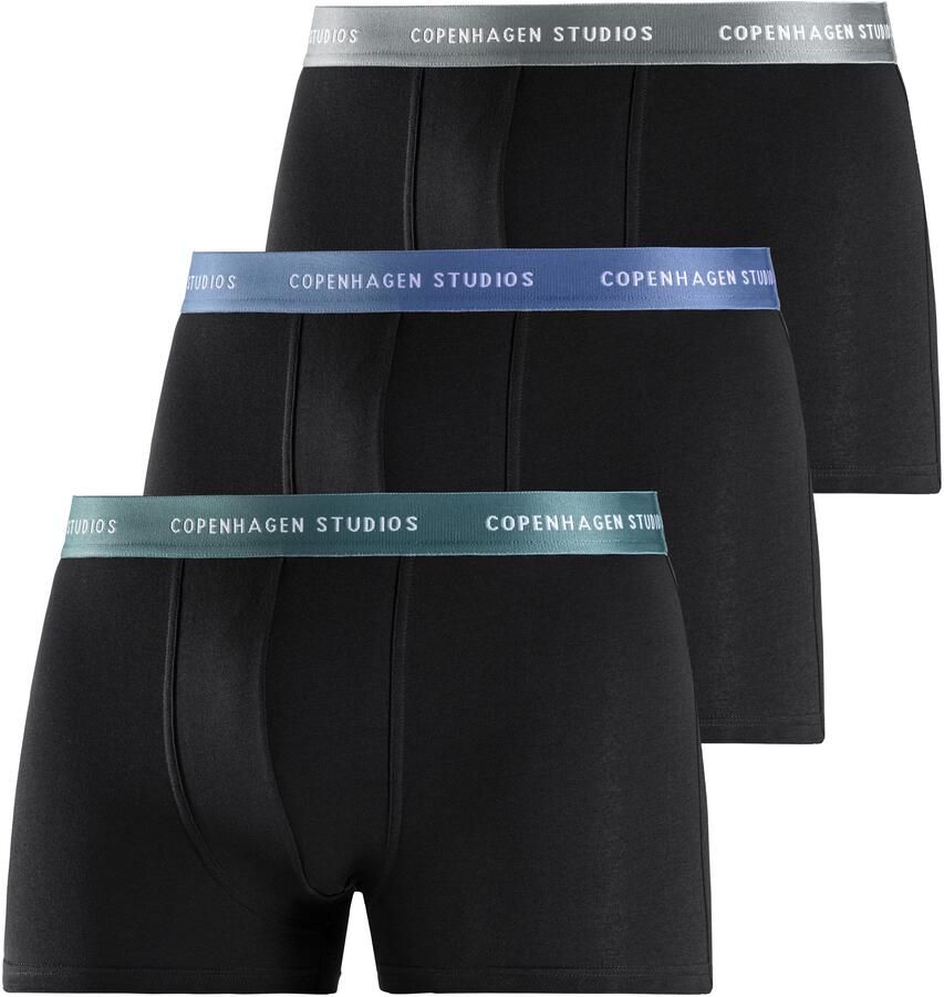 Copenhagen Studios Boxershort voor heren met gekleurde logo-tailleband (set 3 stuks) - Foto 5