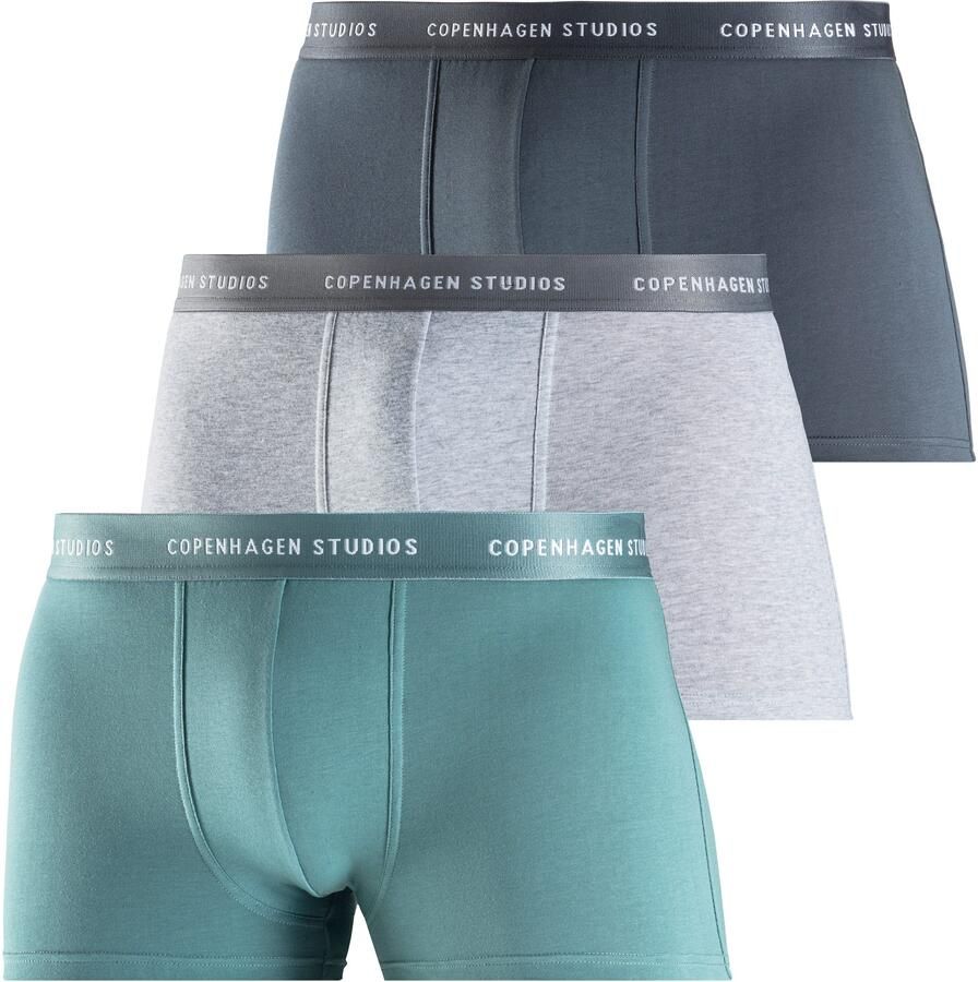 Copenhagen Studios Boxershort voor heren met gekleurde logo-tailleband (set 3 stuks) - Foto 7
