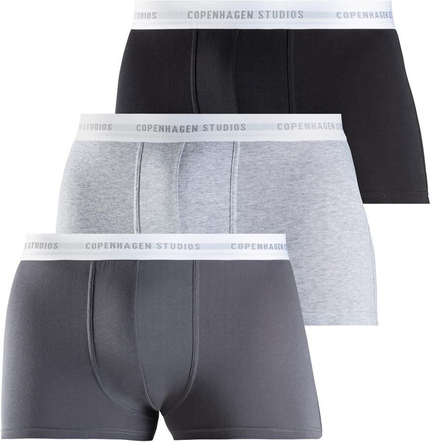Copenhagen Studios Boxershort voor heren met witte logo-tailleband (set 3 stuks) - Foto 7
