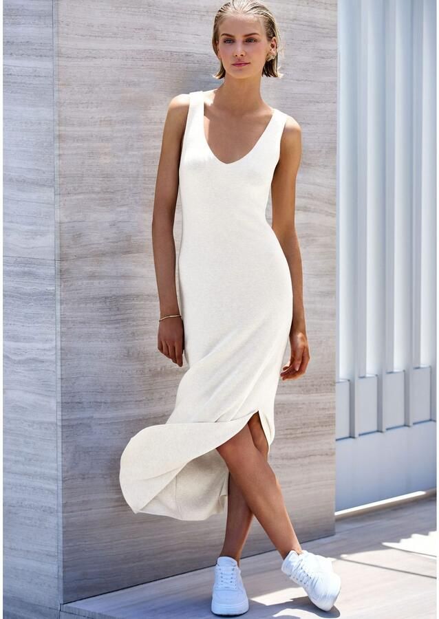 Copenhagen Studios Gebreide jurk van hoogwaardig ribbreisel loungewear