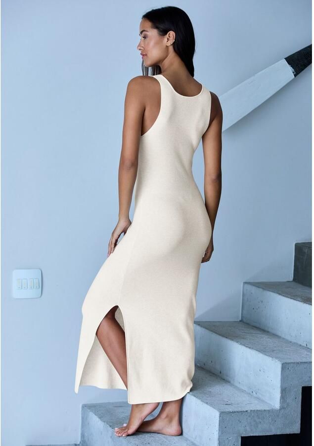 Copenhagen Studios Gebreide jurk van hoogwaardig ribbreisel loungewear - Foto 3