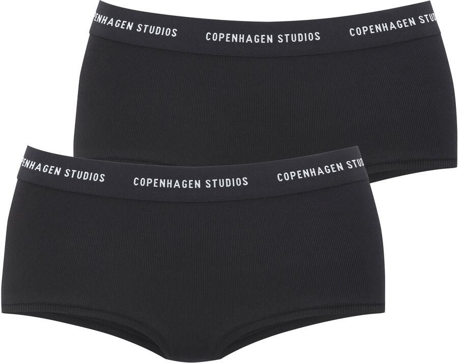 Copenhagen Studios Hipster Met zachte logoband van geribde bio-katoenkwaliteit (Set van 2) - Foto 5