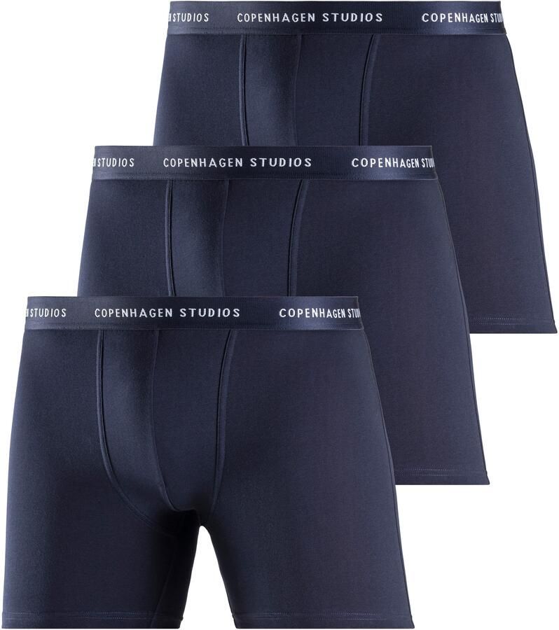 Copenhagen Studios Lange boxershort Boxershorts voor heren met langere pijpen en logo-tailleband (set 3 stuks) - Foto 8