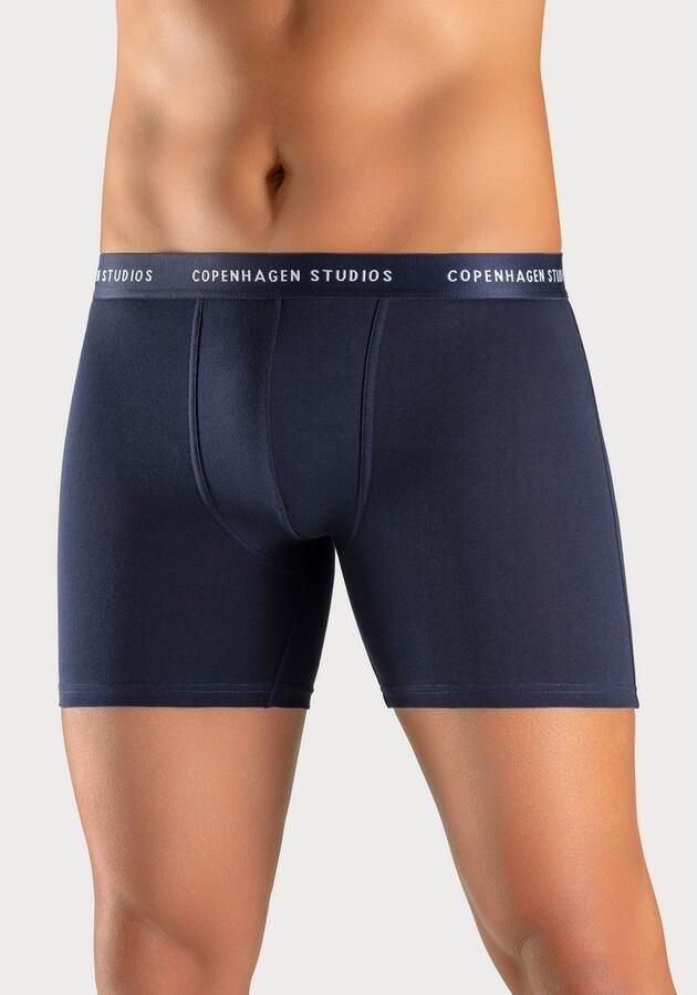 Copenhagen Studios Lange boxershort Boxershorts voor heren met langere pijpen en logo-tailleband (set 3 stuks) - Foto 4