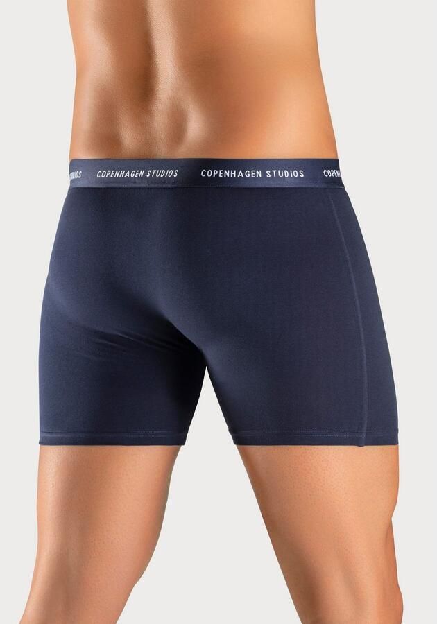 Copenhagen Studios Lange boxershort Boxershorts voor heren met langere pijpen en logo-tailleband (set 3 stuks) - Foto 5