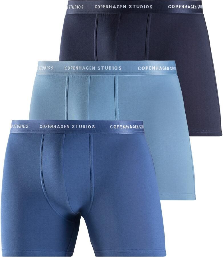 Copenhagen Studios Lange boxershort Boxershorts voor heren met langere pijpen en logo-tailleband (set 3 stuks) - Foto 6