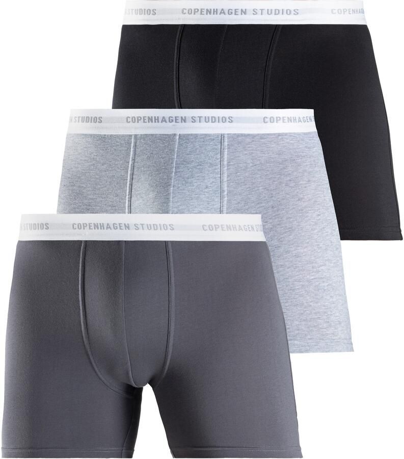 Copenhagen Studios Lange boxershort Boxershorts voor heren met langere pijpen en logo-tailleband (3 stuks) - Foto 7