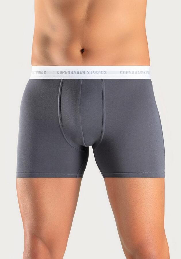 Copenhagen Studios Lange boxershort Boxershorts voor heren met langere pijpen en logo-tailleband (3 stuks) - Foto 2