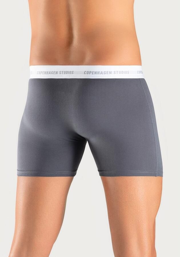 Copenhagen Studios Lange boxershort Boxershorts voor heren met langere pijpen en logo-tailleband (3 stuks) - Foto 3