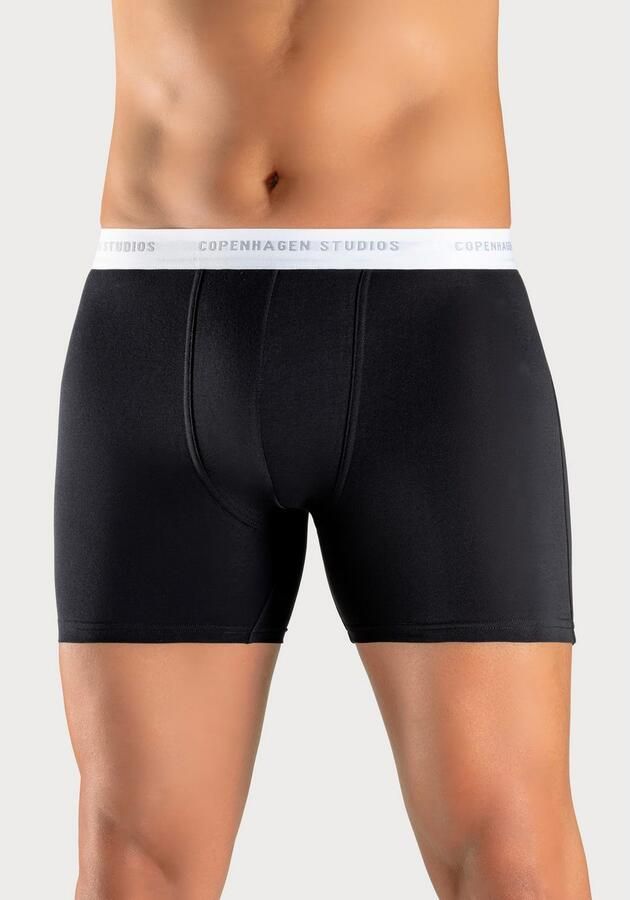Copenhagen Studios Lange boxershort Boxershorts voor heren met langere pijpen en logo-tailleband (3 stuks) - Foto 2
