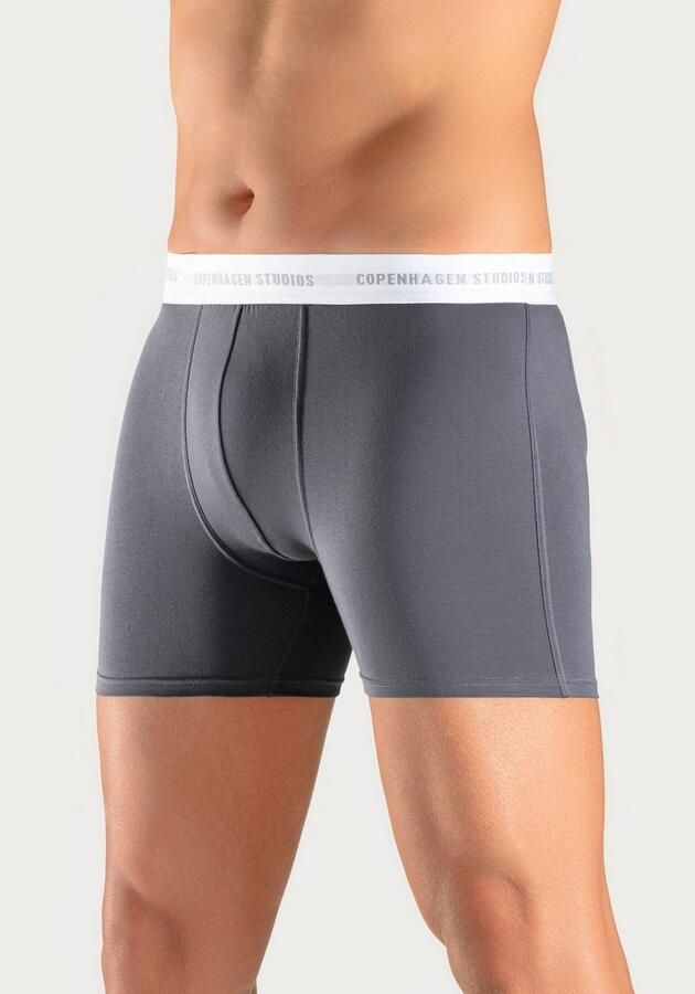 Copenhagen Studios Lange boxershort Boxershorts voor heren met langere pijpen en logo-tailleband (3 stuks) - Foto 4