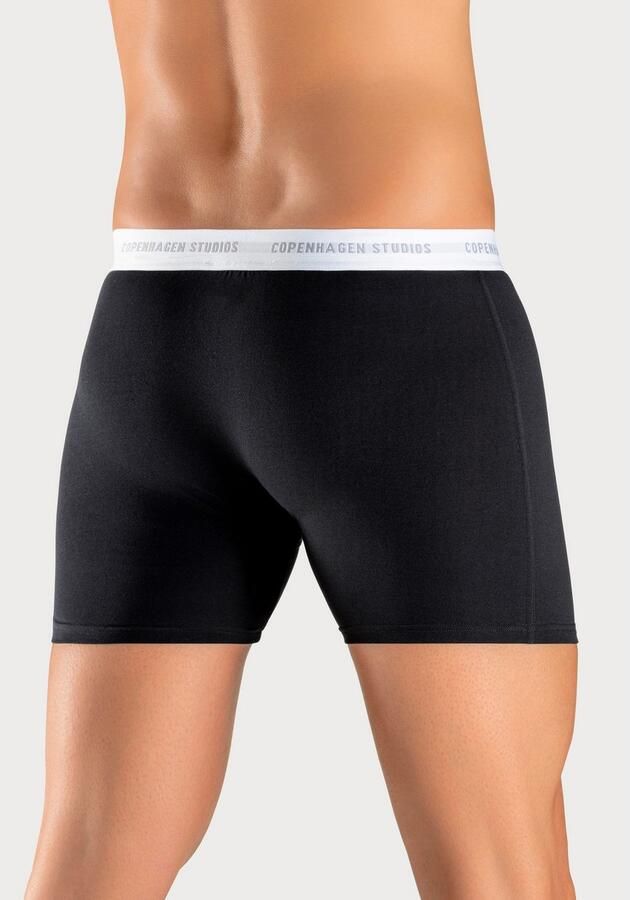 Copenhagen Studios Lange boxershort Boxershorts voor heren met langere pijpen en logo-tailleband (3 stuks) - Foto 3