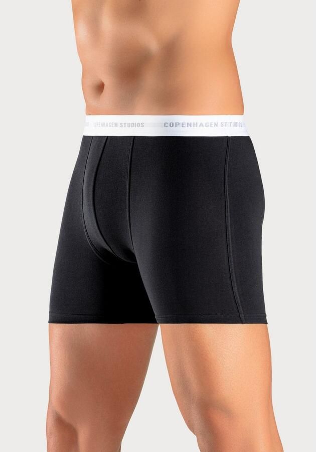 Copenhagen Studios Lange boxershort Boxershorts voor heren met langere pijpen en logo-tailleband (3 stuks) - Foto 4