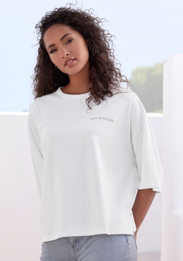 Copenhagen Studios Oversized shirt Met hoogwaardige logoborduring van zware biologische katoen kwaliteit - Foto 5
