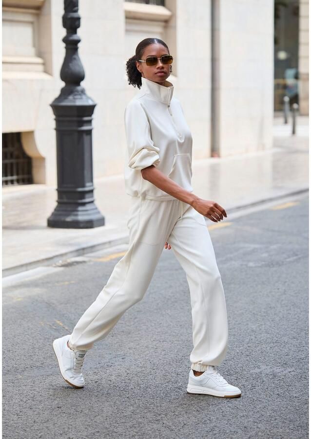 Copenhagen Studios Shirt met lange mouwen gemaakt van hoogwaardig materiaal met staande kraag en rits - Foto 3